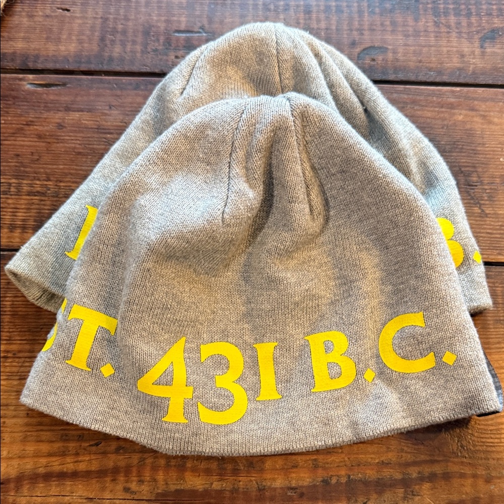 2 Gray Reebok spartan Beanies